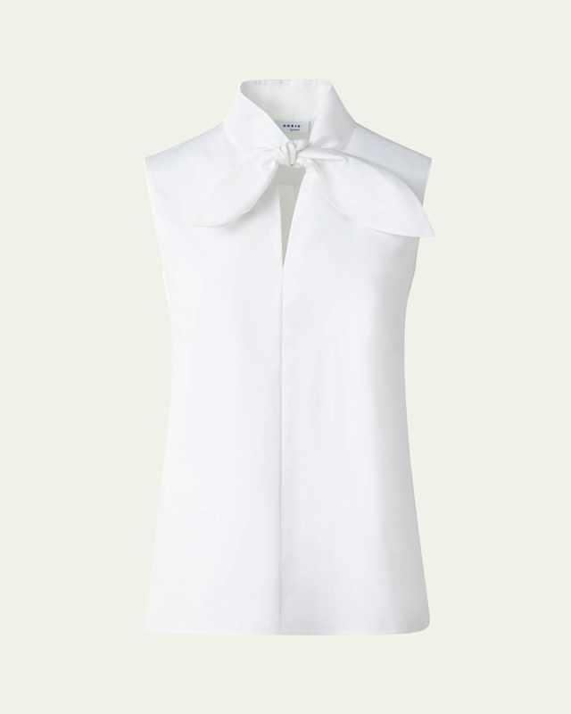 Tie Knot Heavy Cotton Poplin Blouse